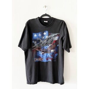 Vintage Q-Tees 1998 F-15E McDonnell Douglas Strike Eagle USA Tee T-Shirt Large